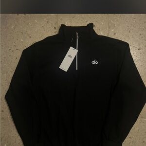 ALO Yoga Men's Zip Up Black Sweater